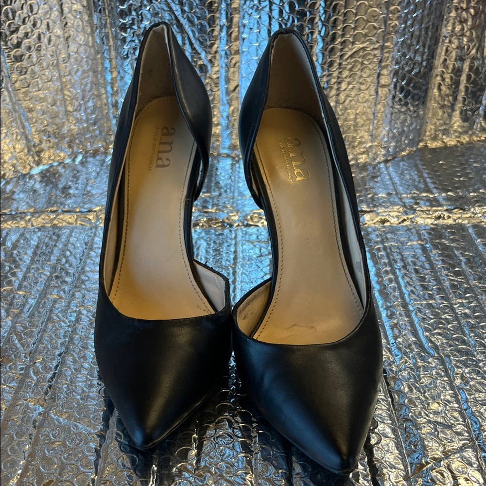 a.n.a Black Pointed Toe Heels